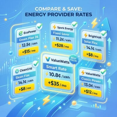 Step 2: Compare energy rates